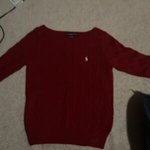 Ralph Lauren Sport Red Knit Top